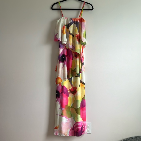 Natori Dresses & Skirts - Josie Natori Eden Tiered Sleeveless Maxi Dress - Size 0
